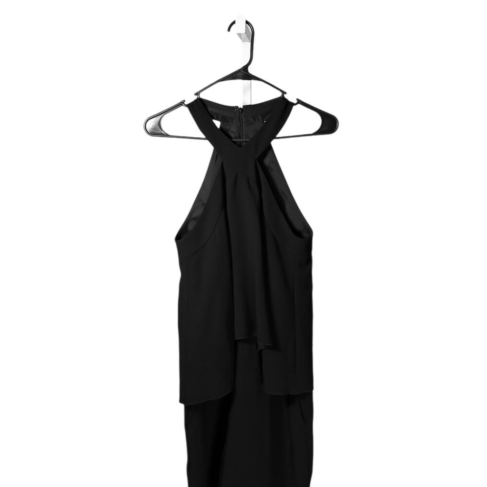 Trina Turk Dress Micaela Jumpsuit Black Straight Leg Popover Halter Jumper 4 NWT - Picture 8 of 10